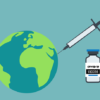 2024 covid19 vaccine study results depicted as a vaccine needle being used to inject the planet earth and a vial of the covid 19 vaccine in the frame.